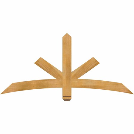 Ekena Millwork Alberta Rough Sawn Timber Gable Bracket, Western Red Cedar, 60"W x 27"H x 2"D x 4"F, 11/12 Pitch GBW060X27X0204ALB00RWR